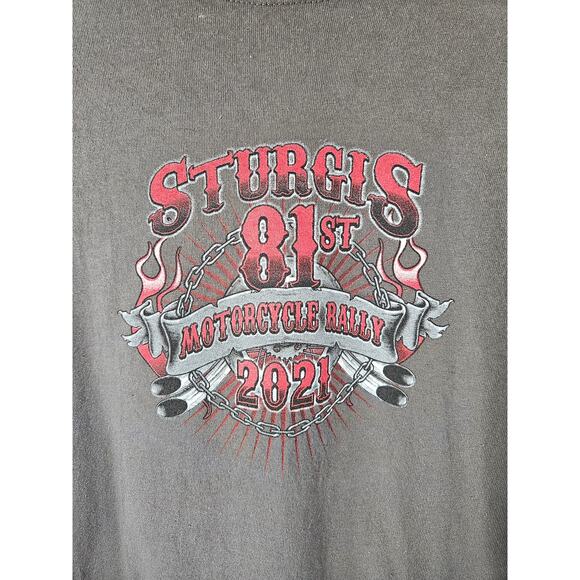 Gildan Heavy Cotton Men's Sturgis Motorcycle Rally 2021 TShirt Short Sleeve XL - Picture 5 of 6
